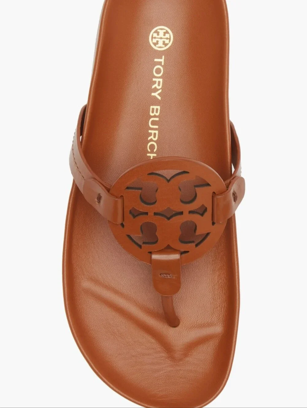 Tory Burch Miller Cloud Thong Sz 6 Bourbon Miele Good Preowned